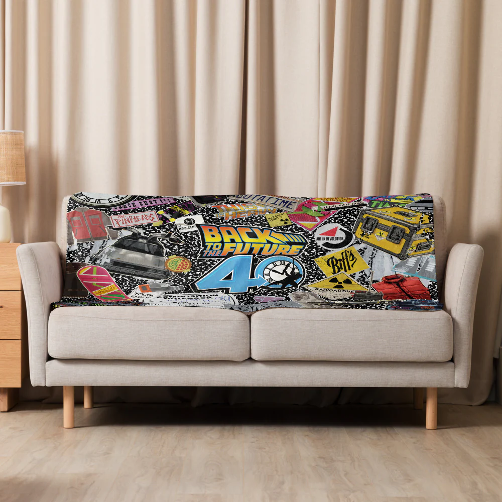 Back to the Future 40th Anniversary Notebook Sherpa Blanket - Image 3