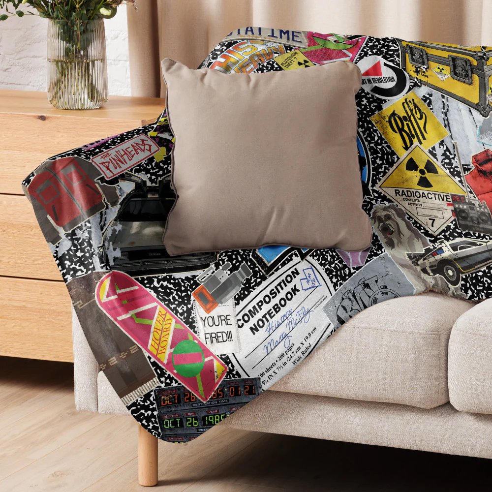 Back to the Future 40th Anniversary Notebook Sherpa Blanket - Image 4