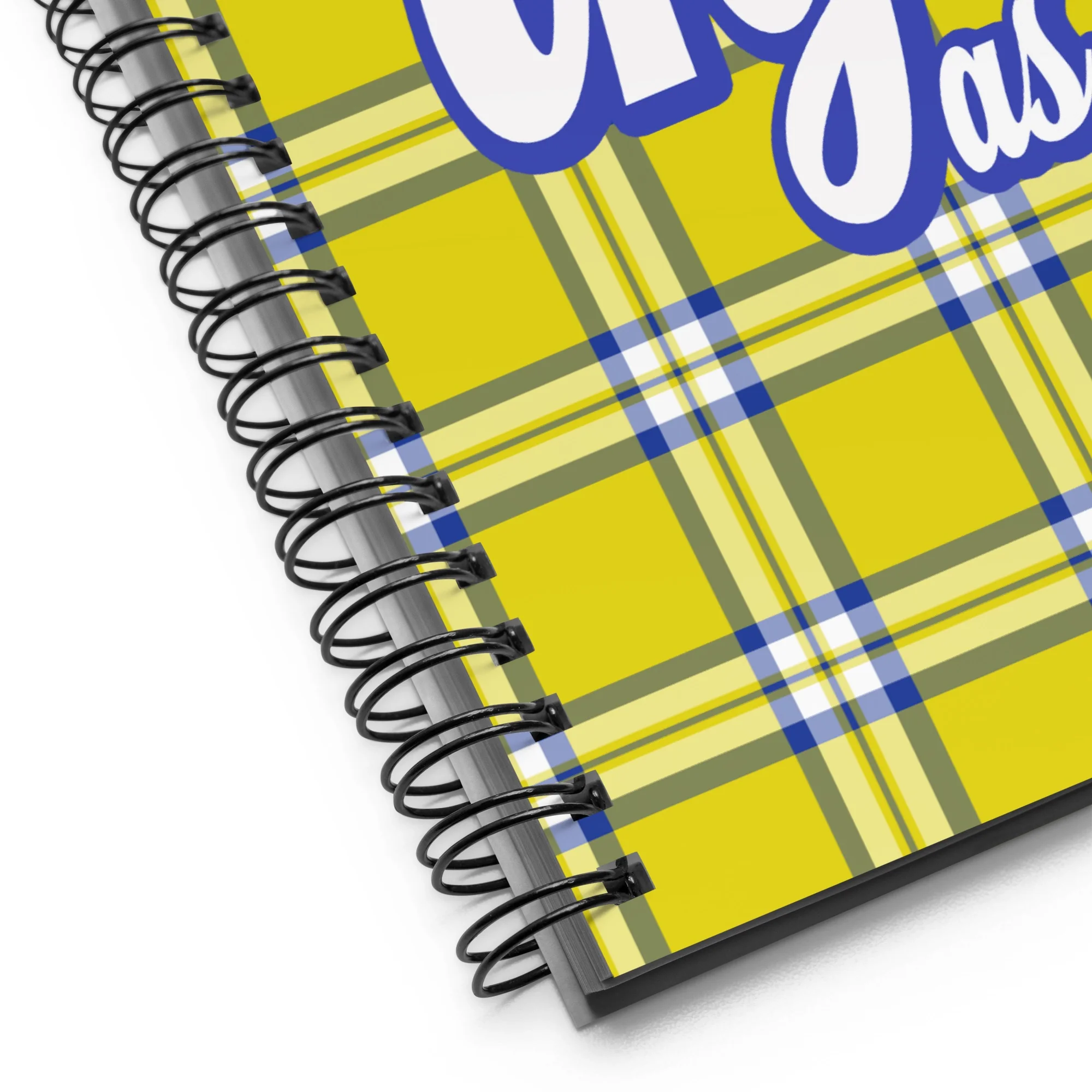 Clueless Yellow Plaid Spiral Notebook - Image 3