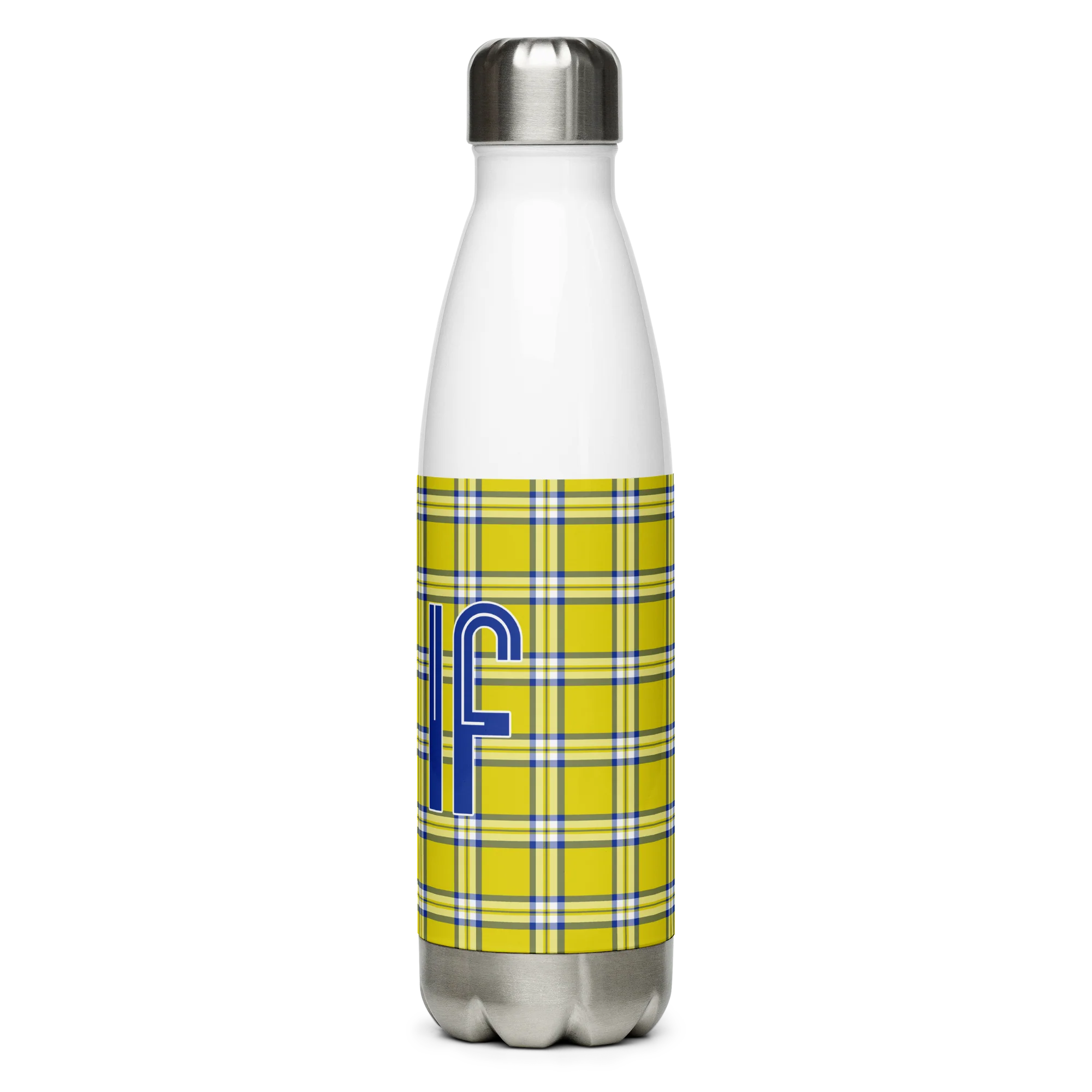 Clueless Yellow Plaid Stainless Steel Water Bottle - Image 3