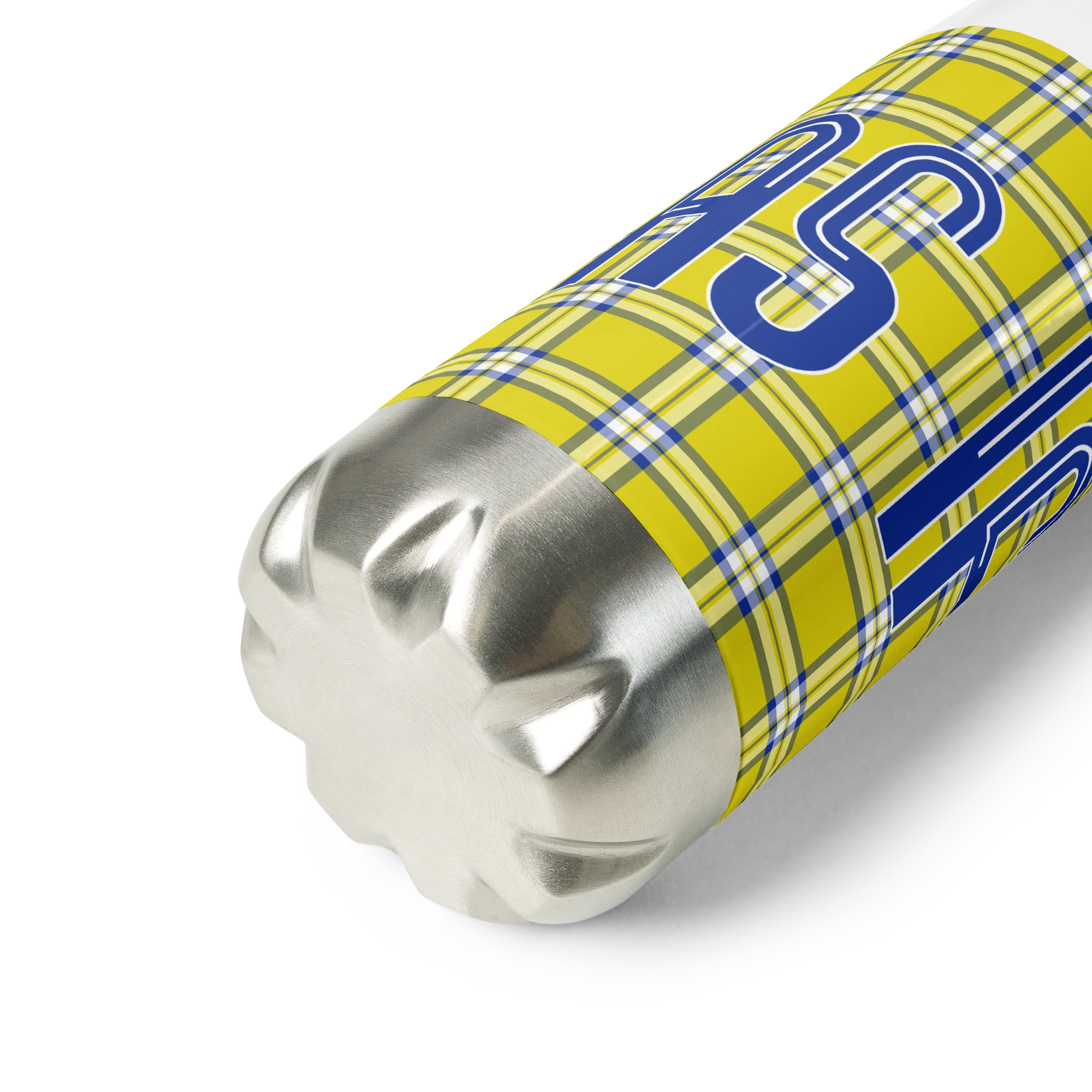 Clueless Yellow Plaid Stainless Steel Water Bottle - Image 6