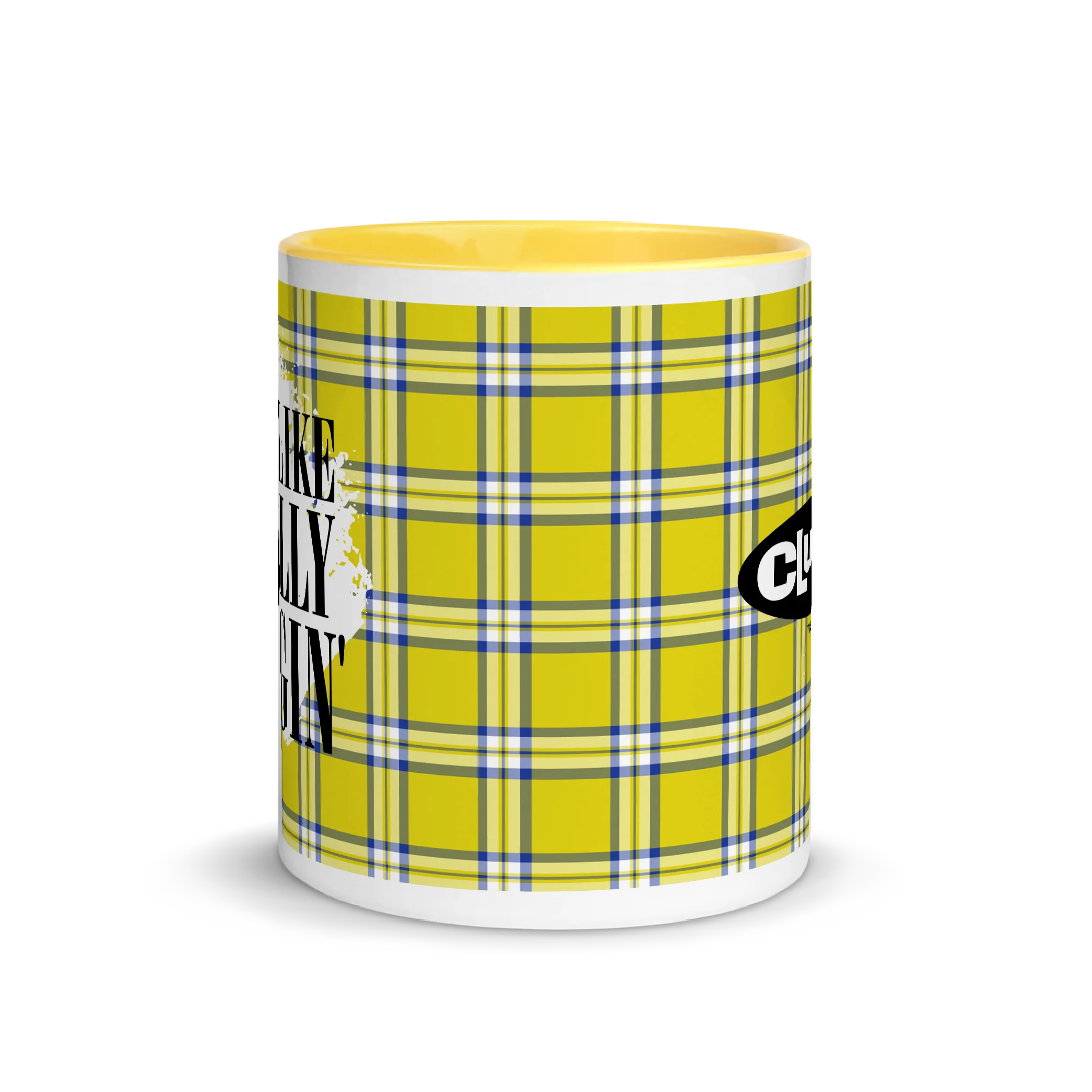 Clueless Yellow Plaid Two-Tone Mug - Image 3