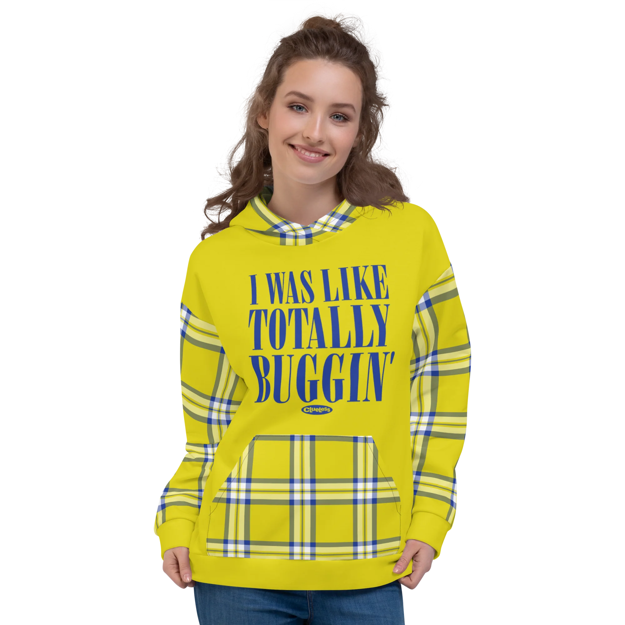 Clueless Yellow Plaid Hoodie - Image 3