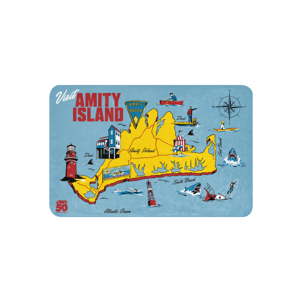 Jaws 50th Anniversary Amity Island Sherpa Blanket - Image 9