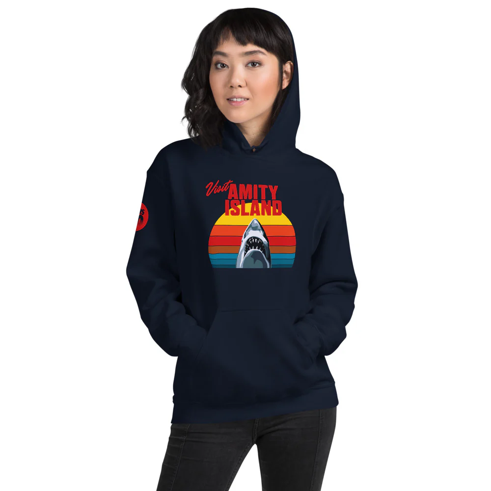 Jaws 50th Anniversary Visit Amity Island Hoodie - Image 3