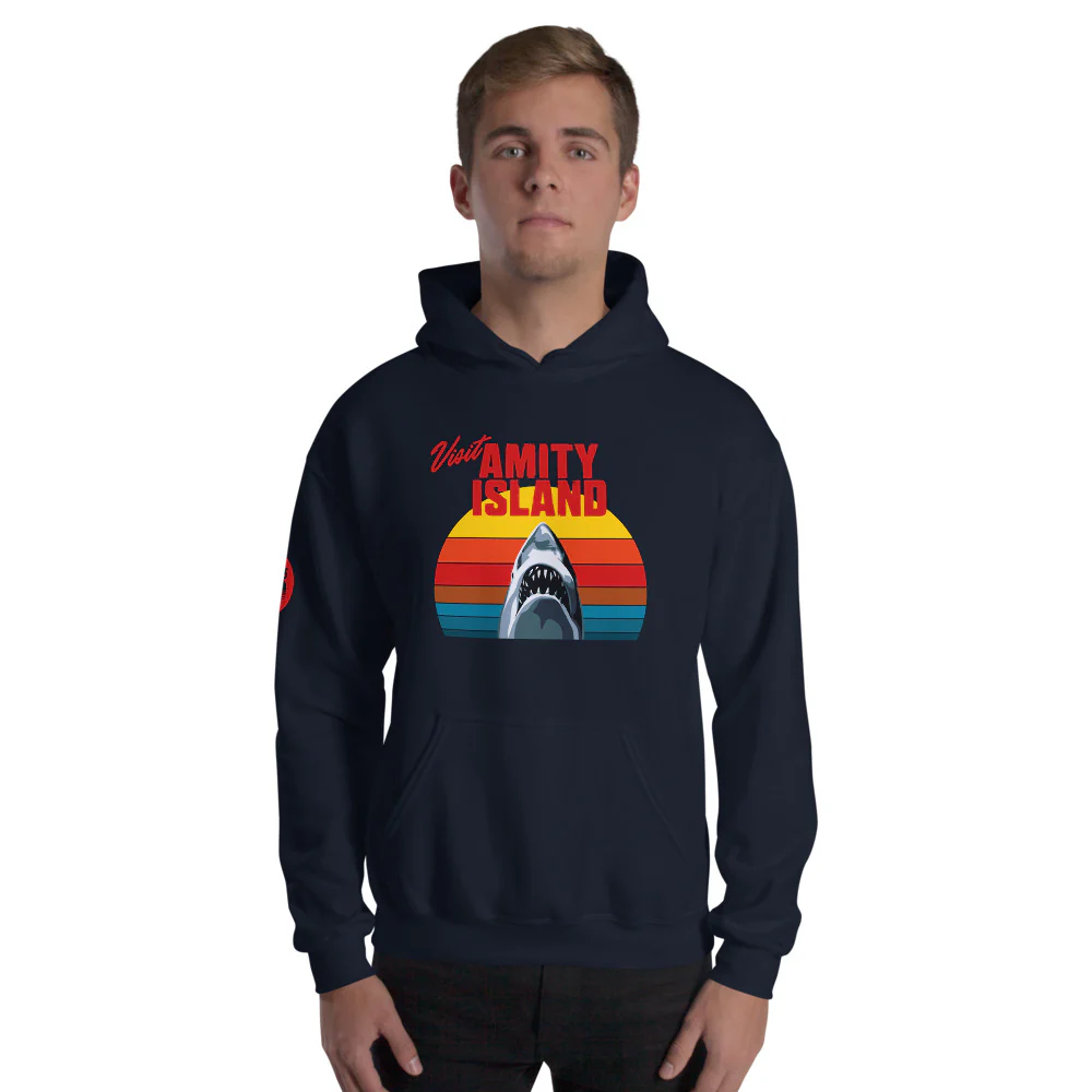 Jaws 50th Anniversary Visit Amity Island Hoodie - Image 5