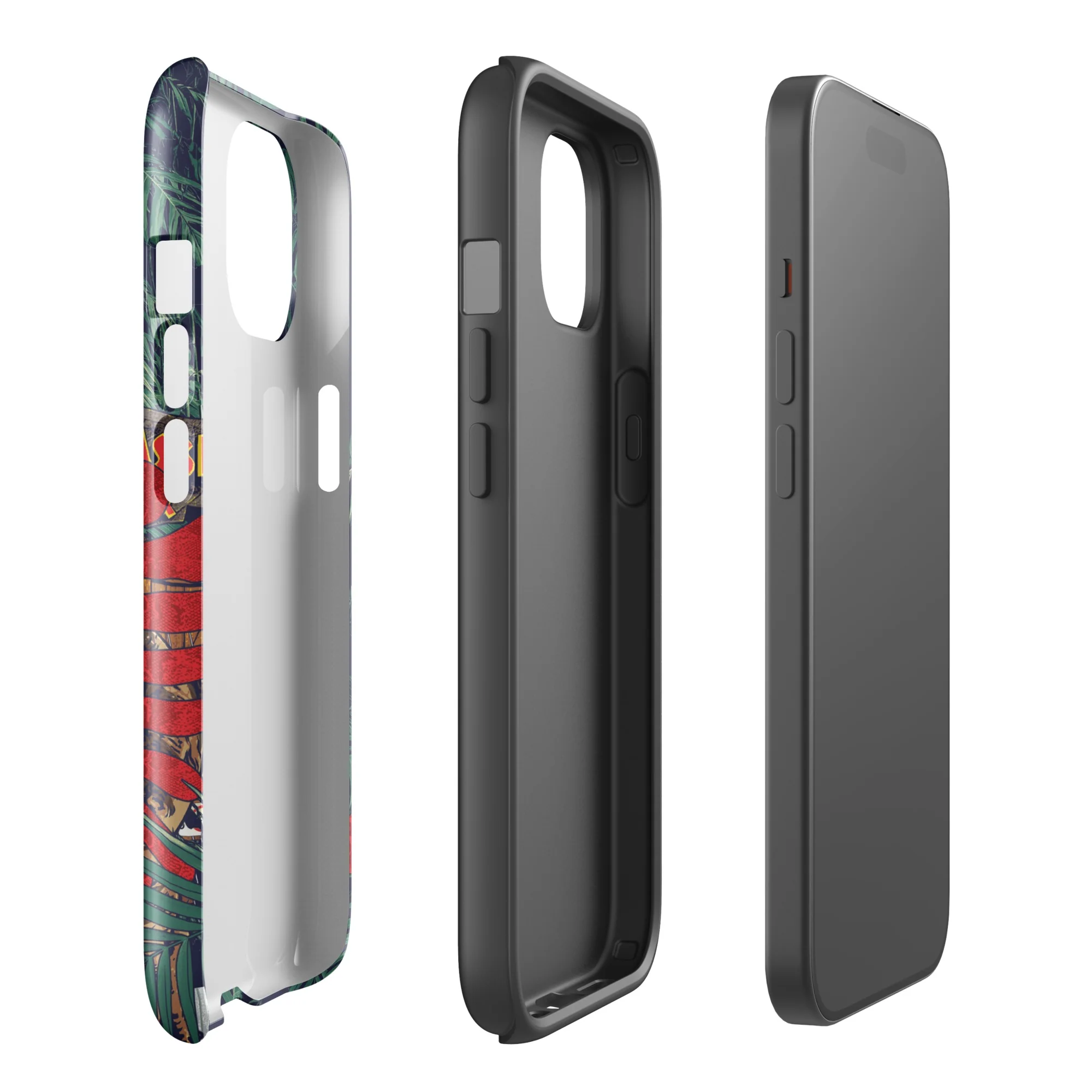 Jurassic Park Jungle Collage iPhone Tough Phone Case - Image 15