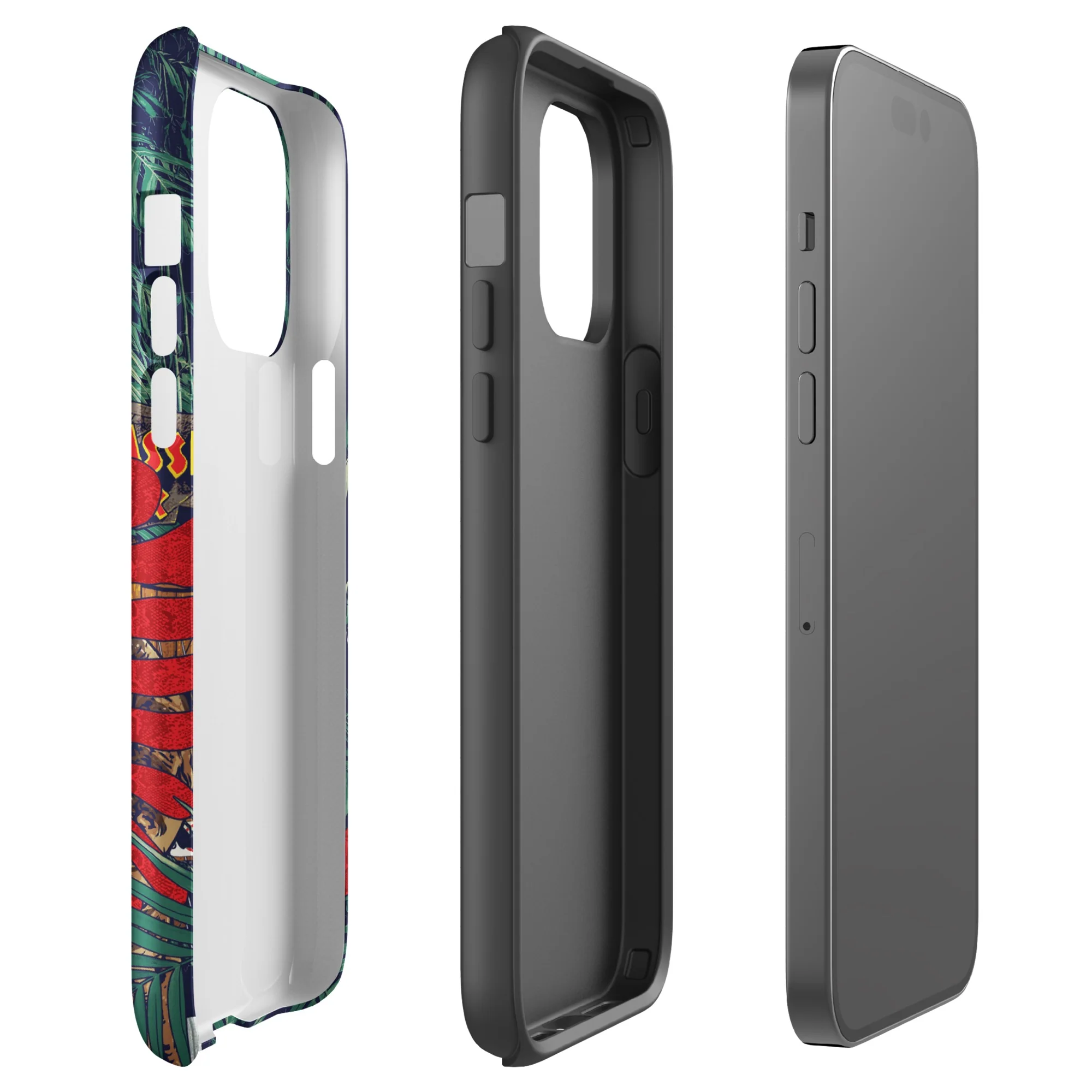 Jurassic Park Jungle Collage iPhone Tough Phone Case - Image 18