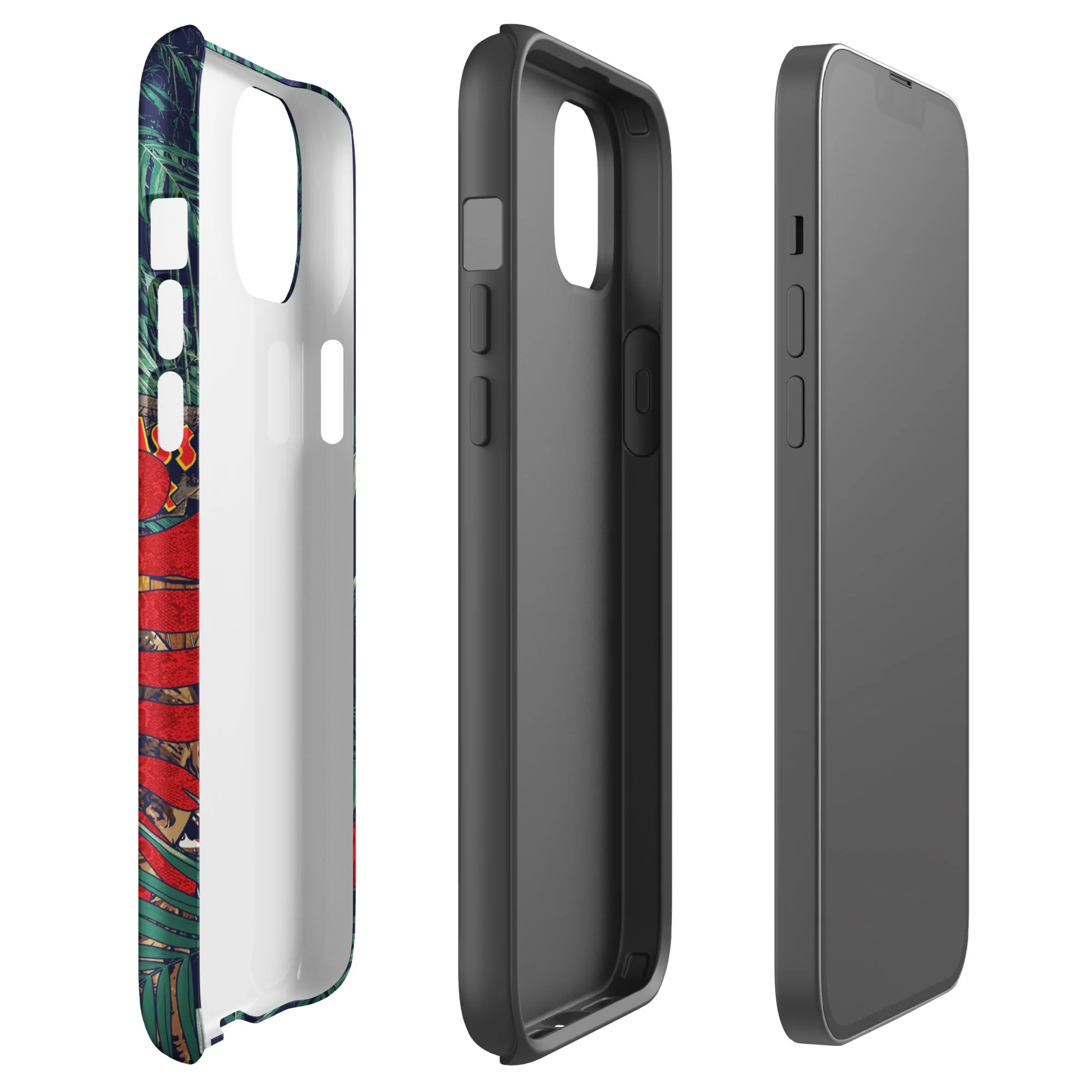 Jurassic Park Jungle Collage iPhone Tough Phone Case - Image 24