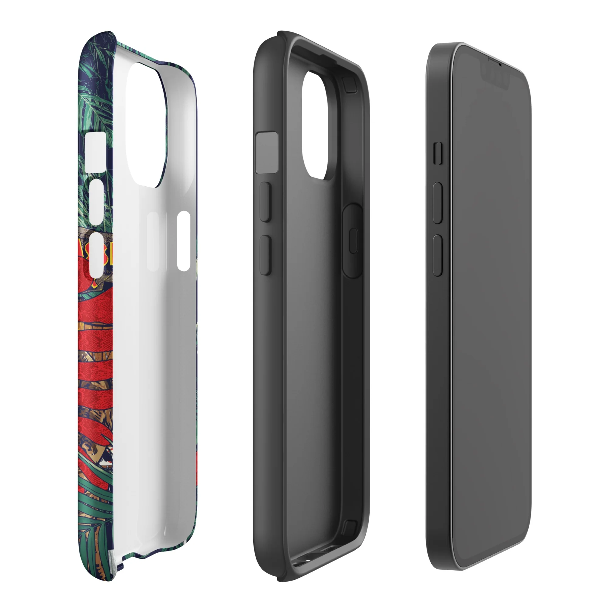 Jurassic Park Jungle Collage iPhone Tough Phone Case - Image 27