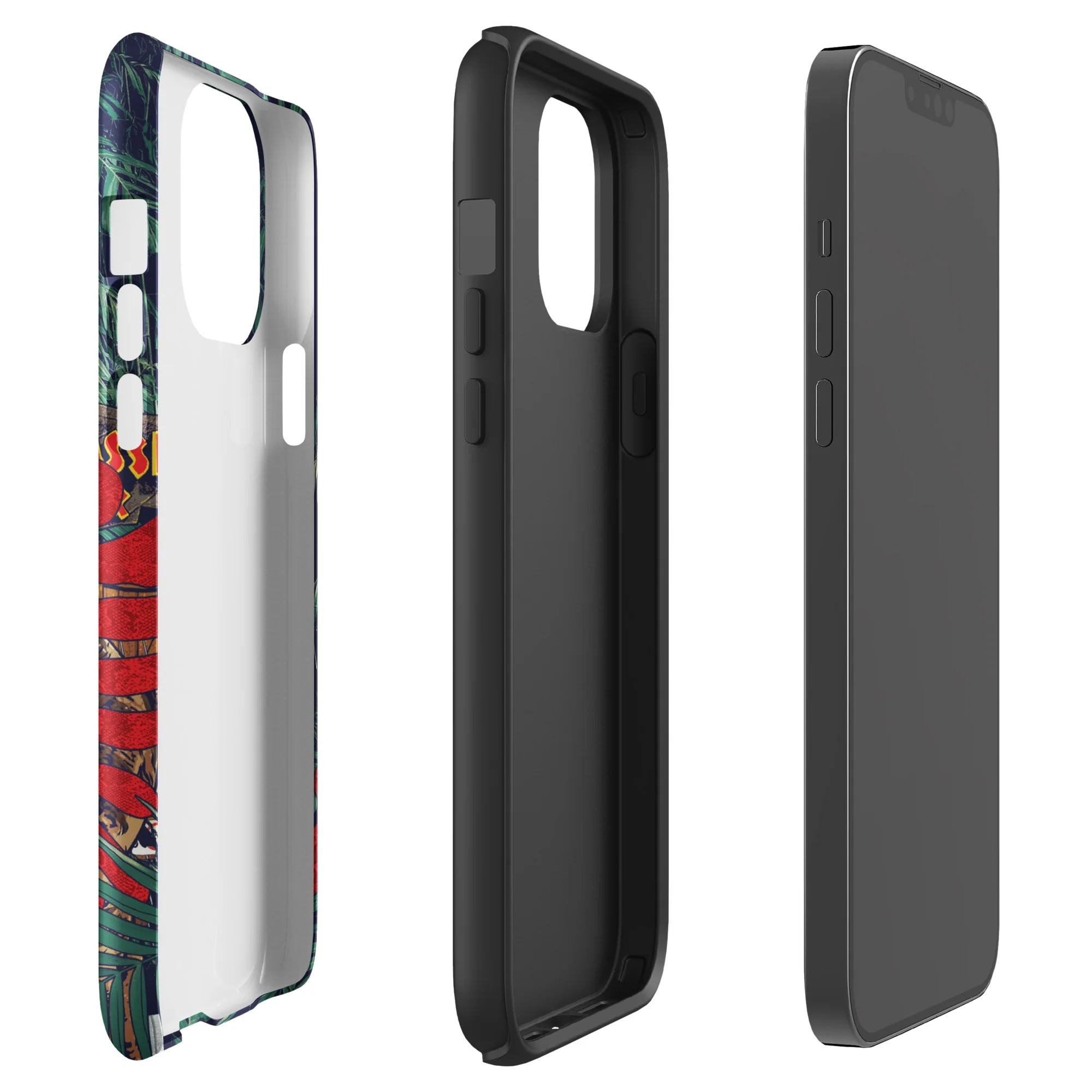 Jurassic Park Jungle Collage iPhone Tough Phone Case - Image 30