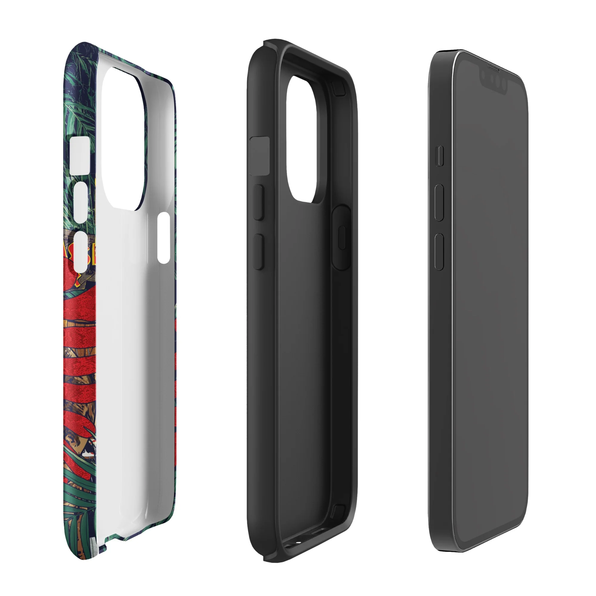 Jurassic Park Jungle Collage iPhone Tough Phone Case - Image 33