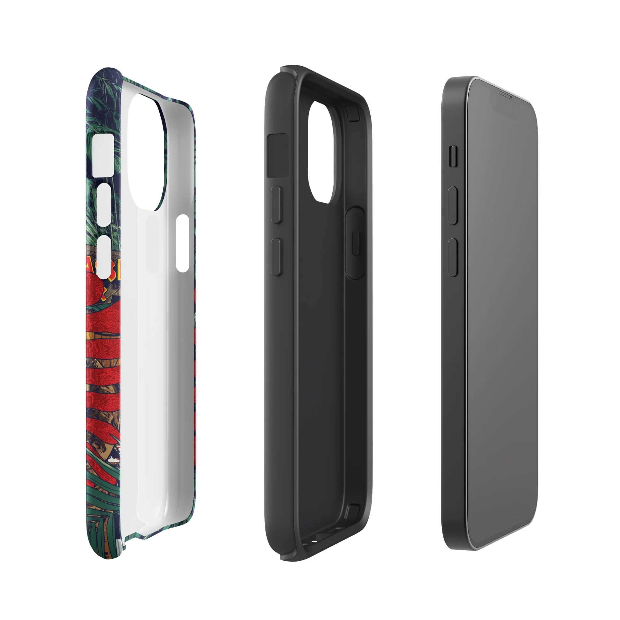 Jurassic Park Jungle Collage iPhone Tough Phone Case - Image 36