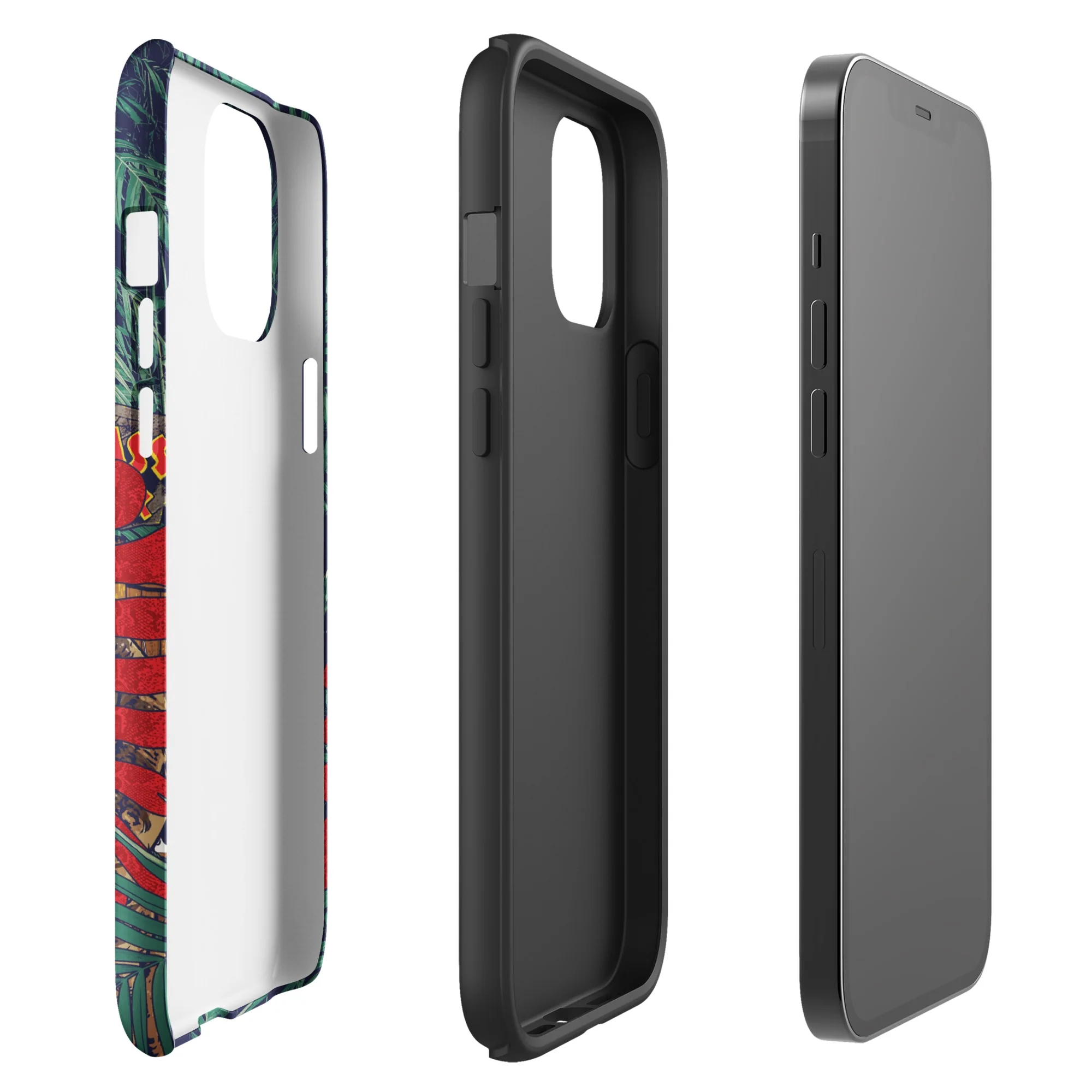 Jurassic Park Jungle Collage iPhone Tough Phone Case - Image 42