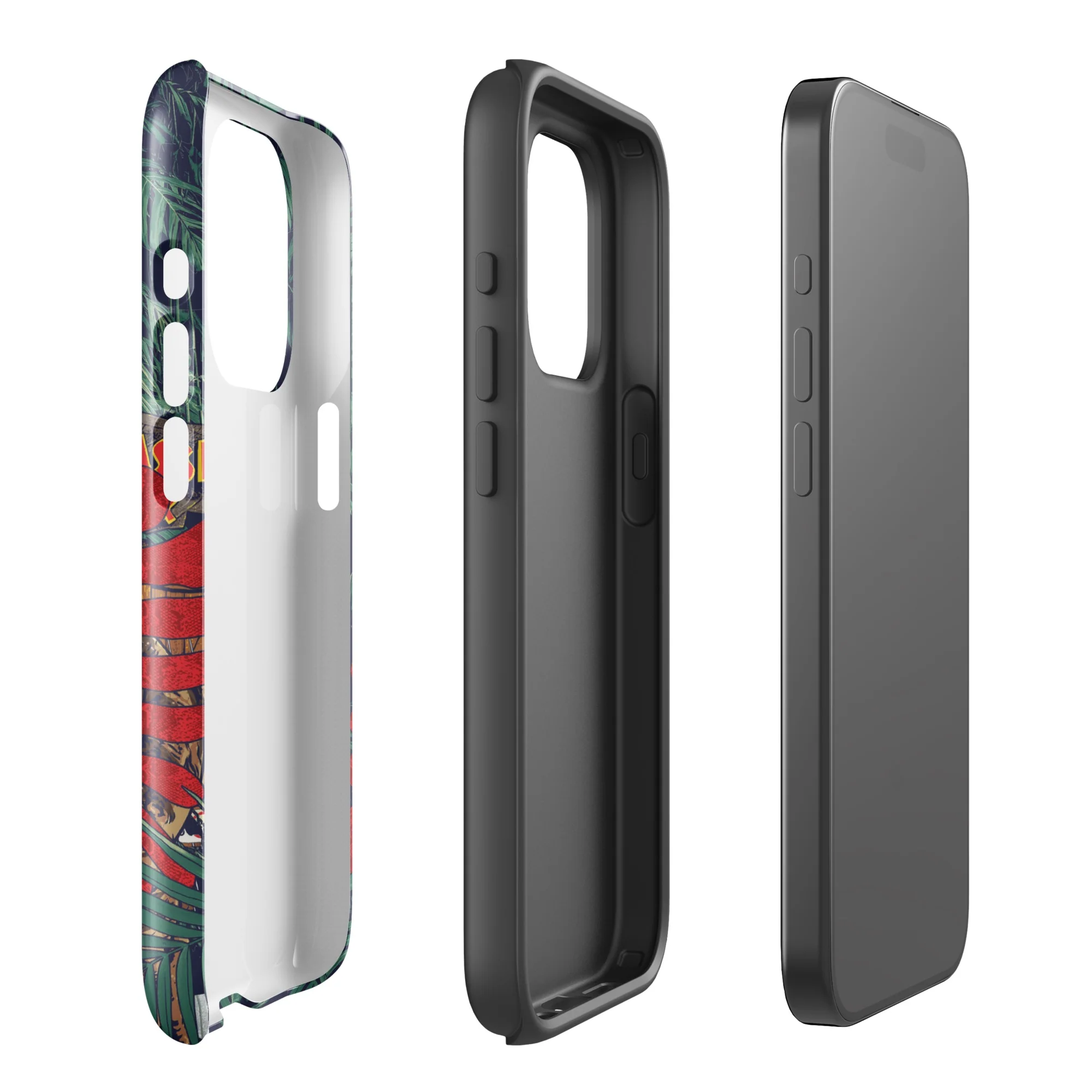 Jurassic Park Jungle Collage iPhone Tough Phone Case - Image 9