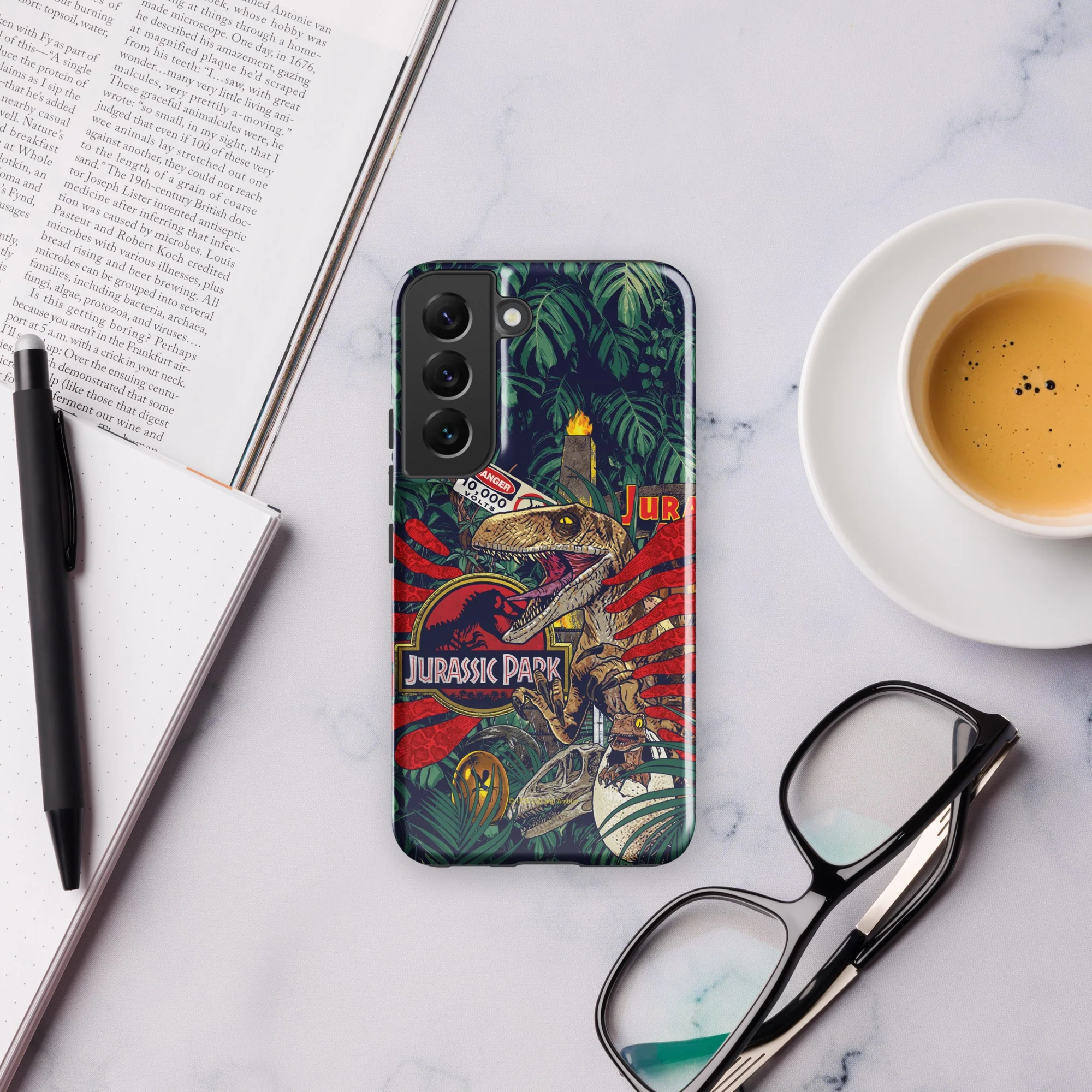 Jurassic Park Jungle Collage Samsung Tough Phone Case - Image 18