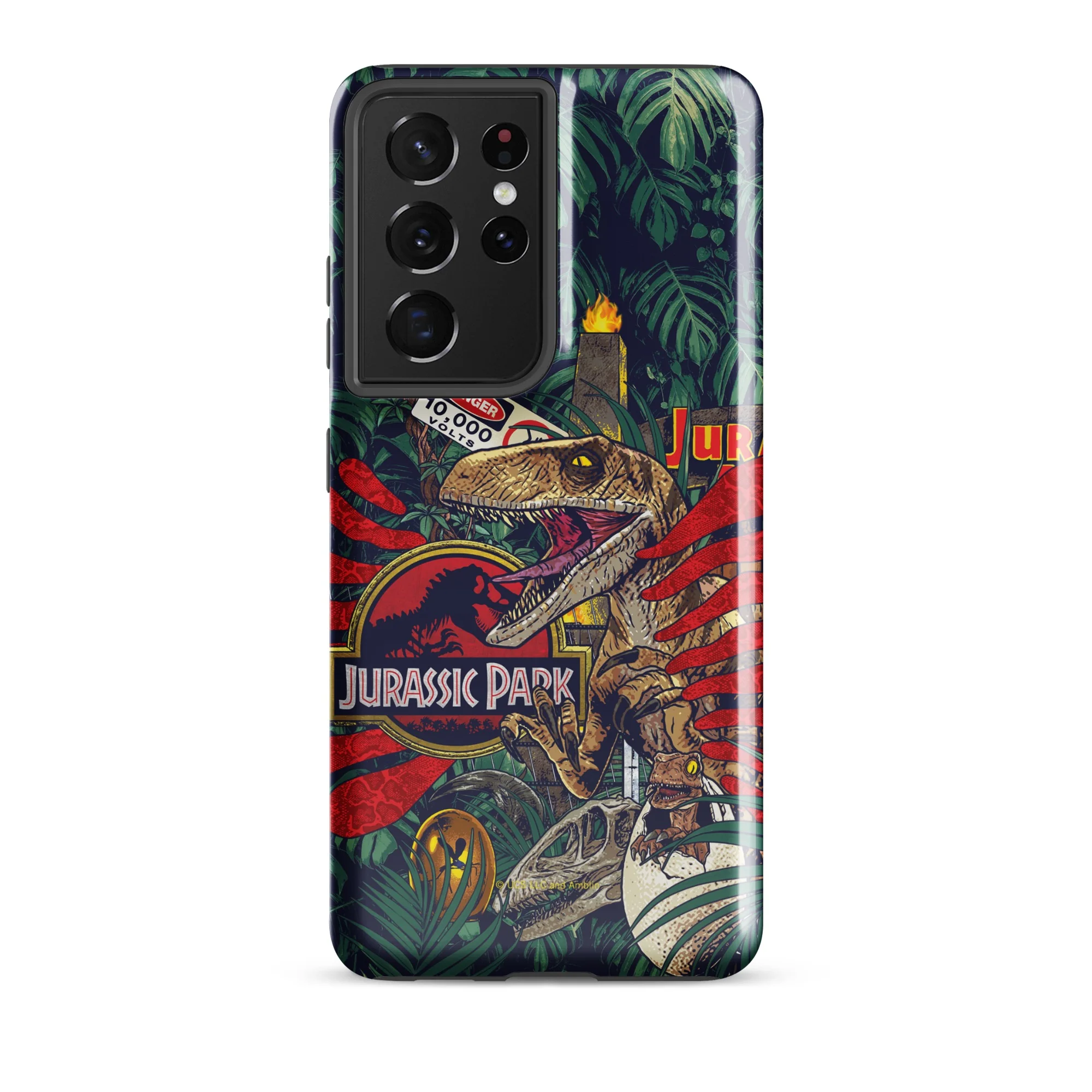 Jurassic Park Jungle Collage Samsung Tough Phone Case - Image 19
