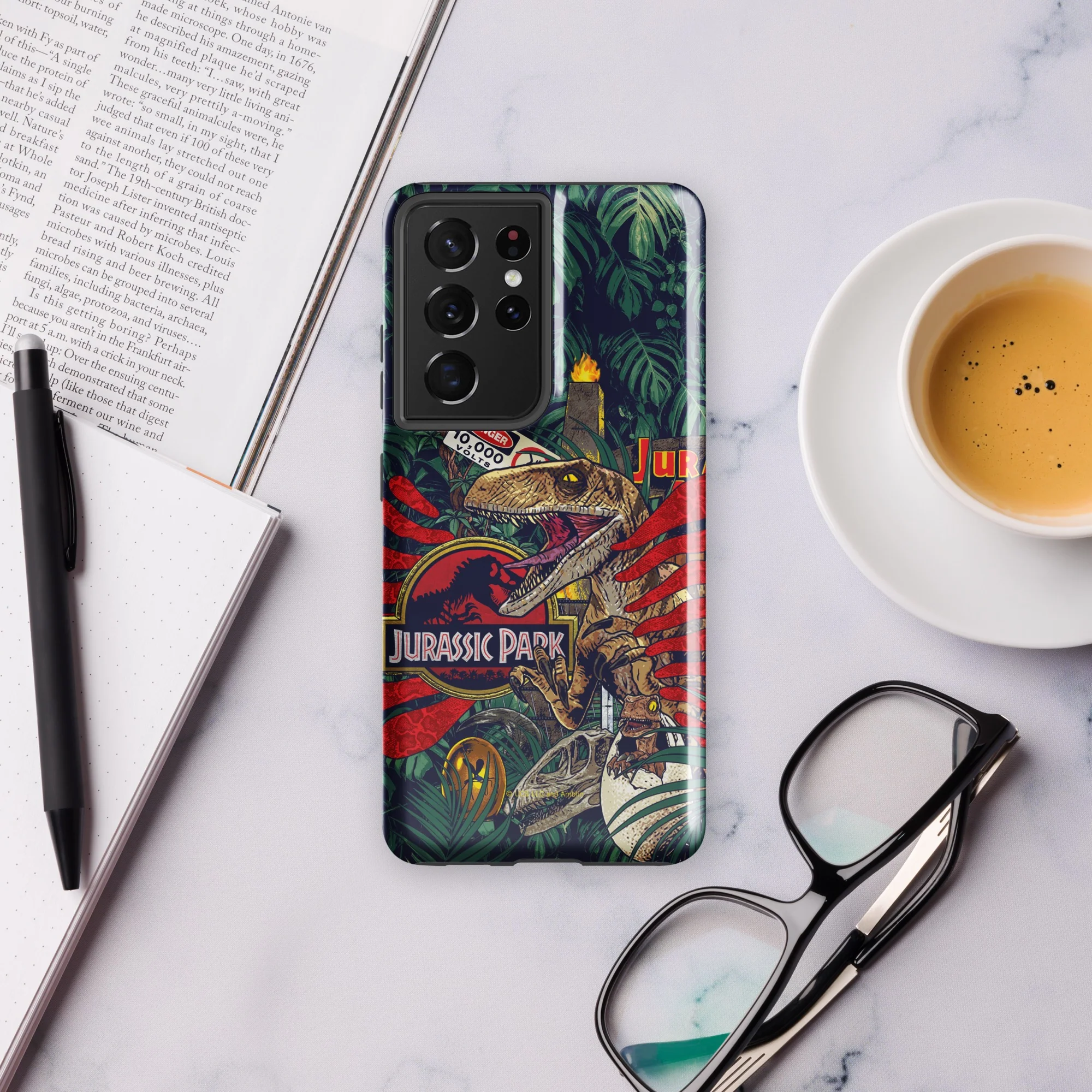 Jurassic Park Jungle Collage Samsung Tough Phone Case - Image 21