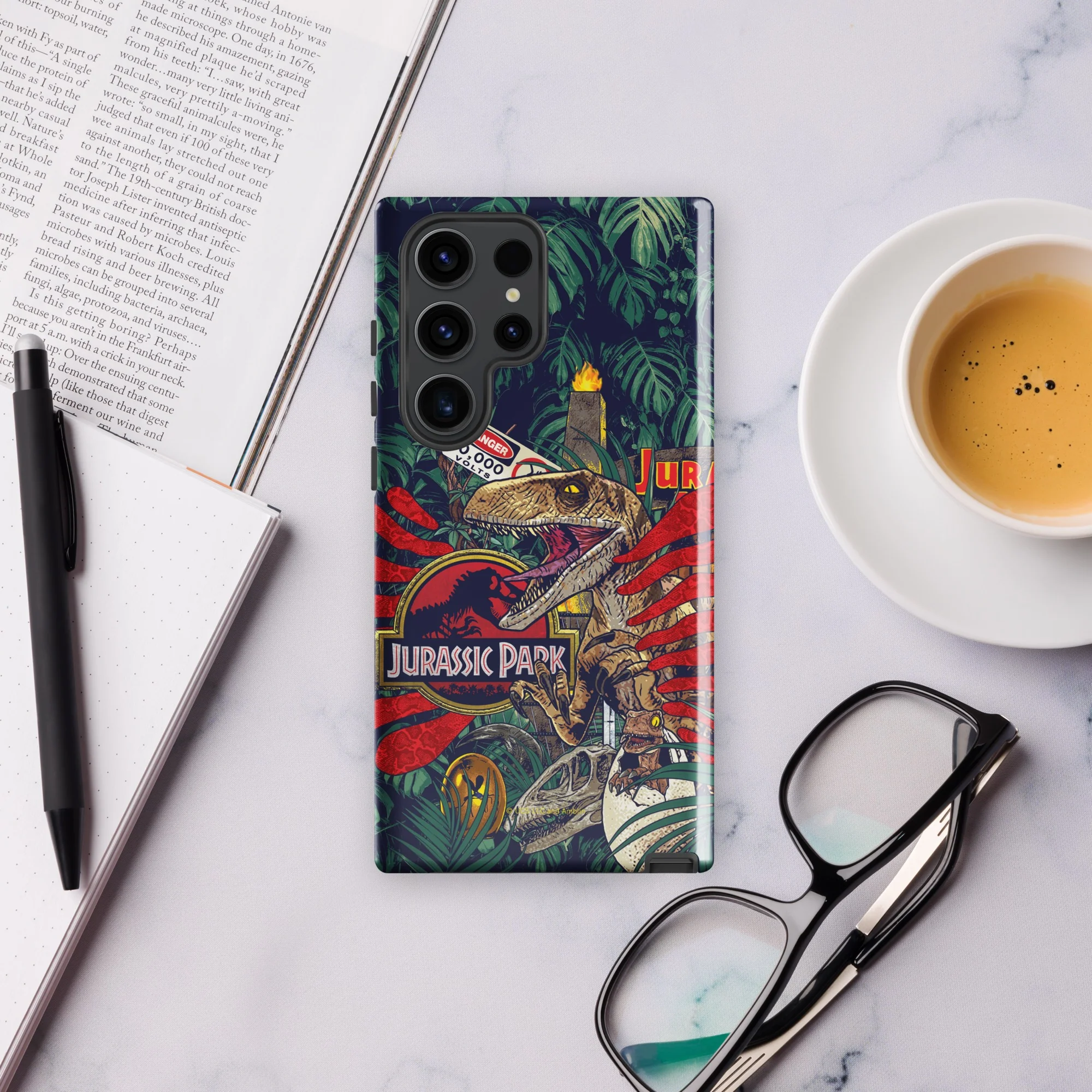 Jurassic Park Jungle Collage Samsung Tough Phone Case - Image 3