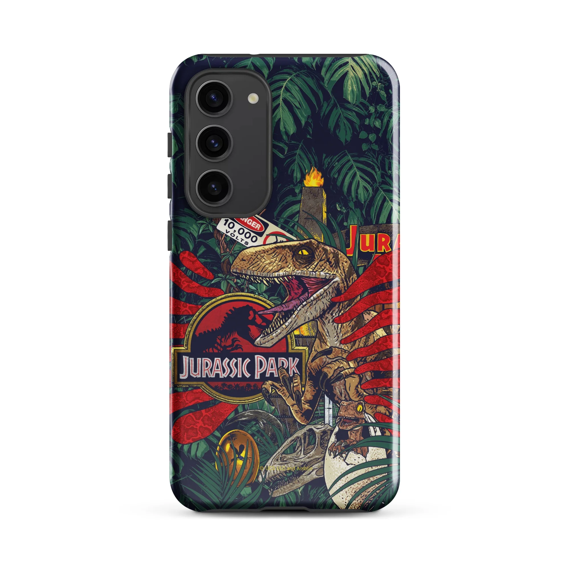 Jurassic Park Jungle Collage Samsung Tough Phone Case - Image 4