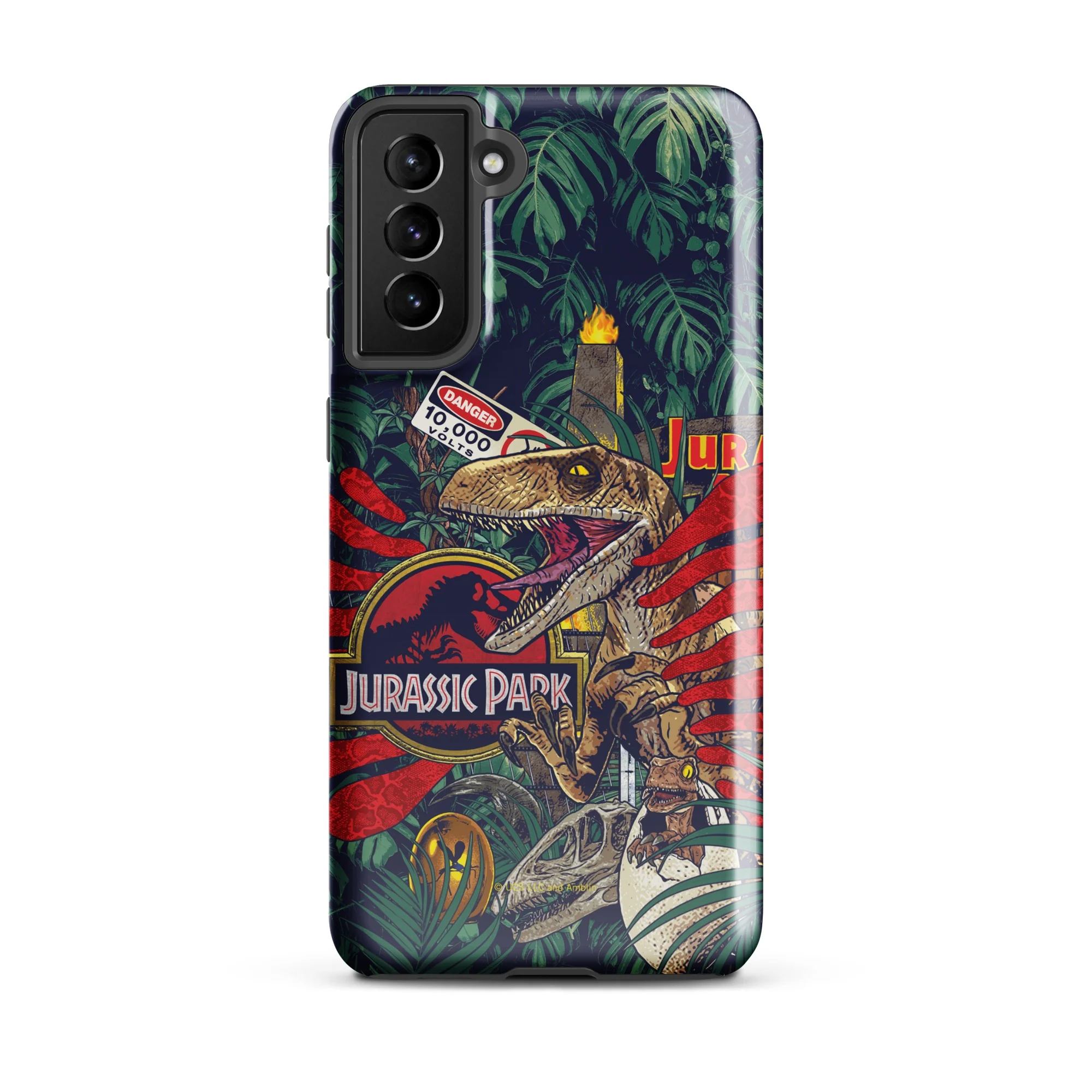 Jurassic Park Jungle Collage Samsung Tough Phone Case - Image 40