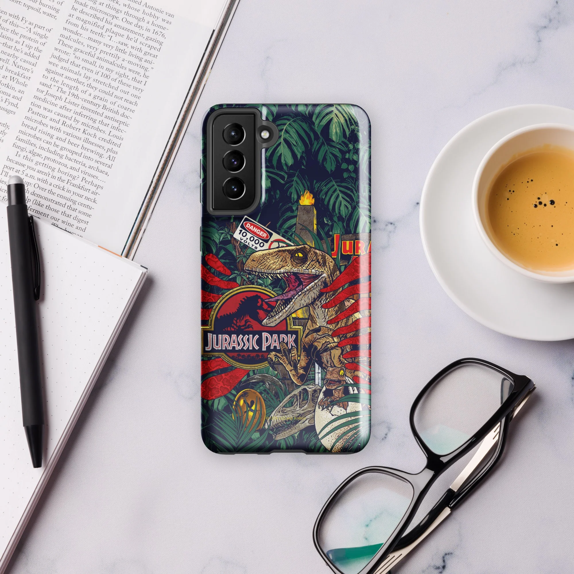 Jurassic Park Jungle Collage Samsung Tough Phone Case - Image 42
