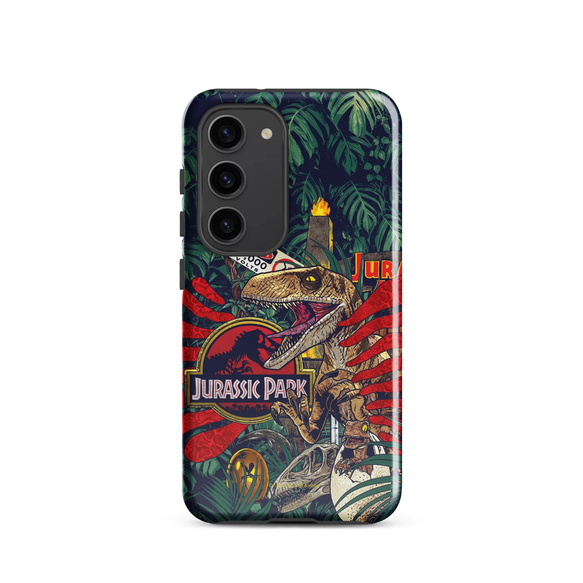 Jurassic Park Jungle Collage Samsung Tough Phone Case - Image 7