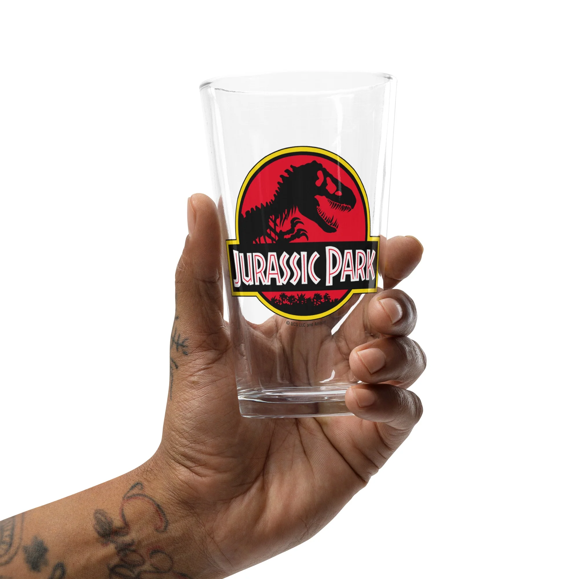 Jurassic Park Logo Pint Glass - Image 2