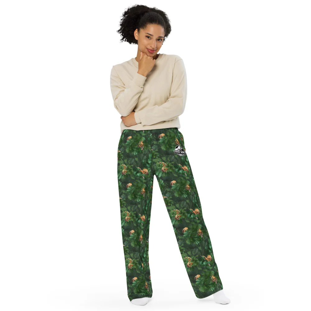 Jurassic World: Rebirth Aquilops Colossal Patterned Wide-Leg Pants - Image 3