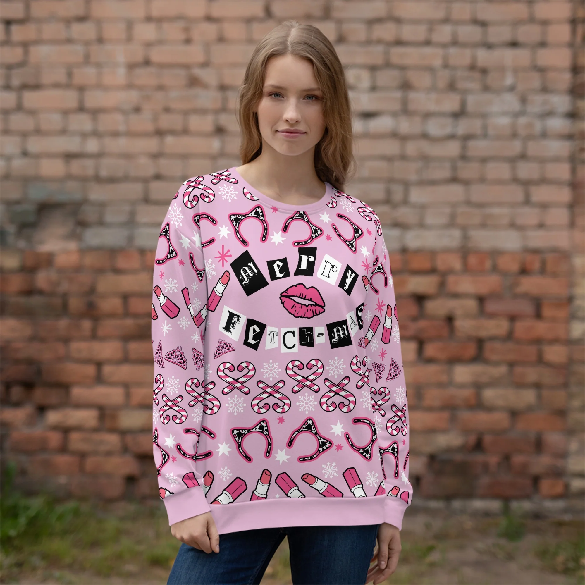 Mean Girls Merry Fetch-Mas Crewneck Sweatshirt - Image 3