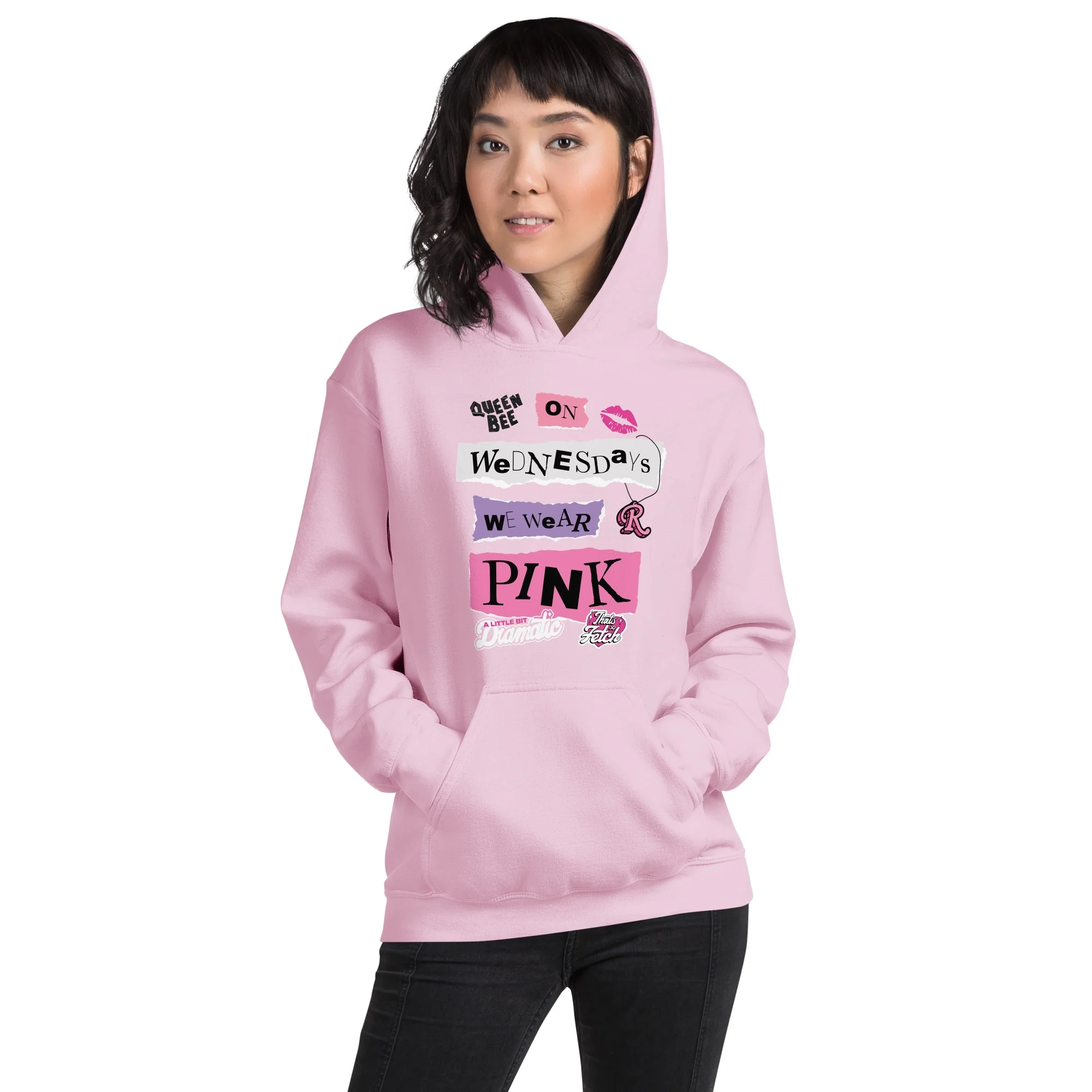 Mean Girls On Wednesdays We Wear Pink Hoodie - Image 3