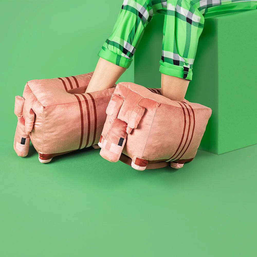 A Minecraft Movie Armadillo Plush Kids Slippers - Image 5