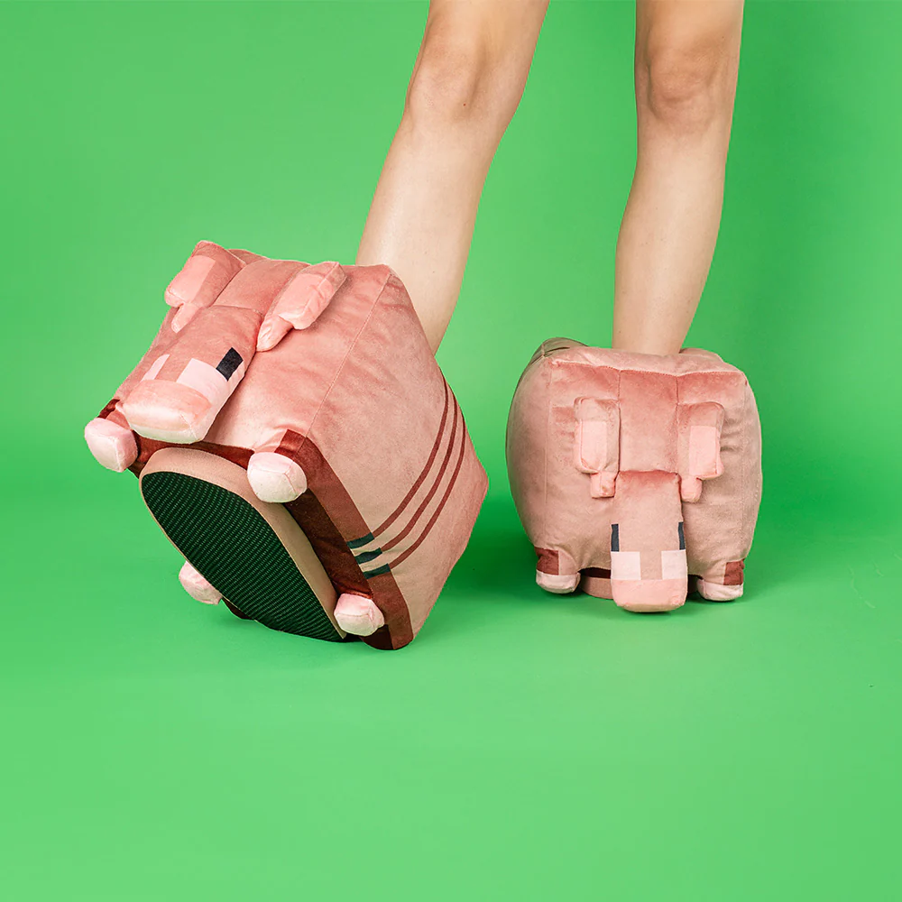 A Minecraft Movie Armadillo Plush Kids Slippers - Image 6
