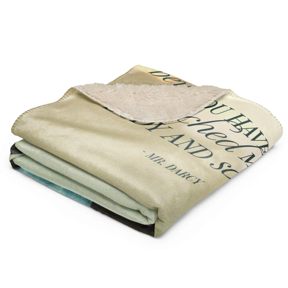 Pride & Prejudice You Have Bewitched Me Sherpa Blanket - Image 3