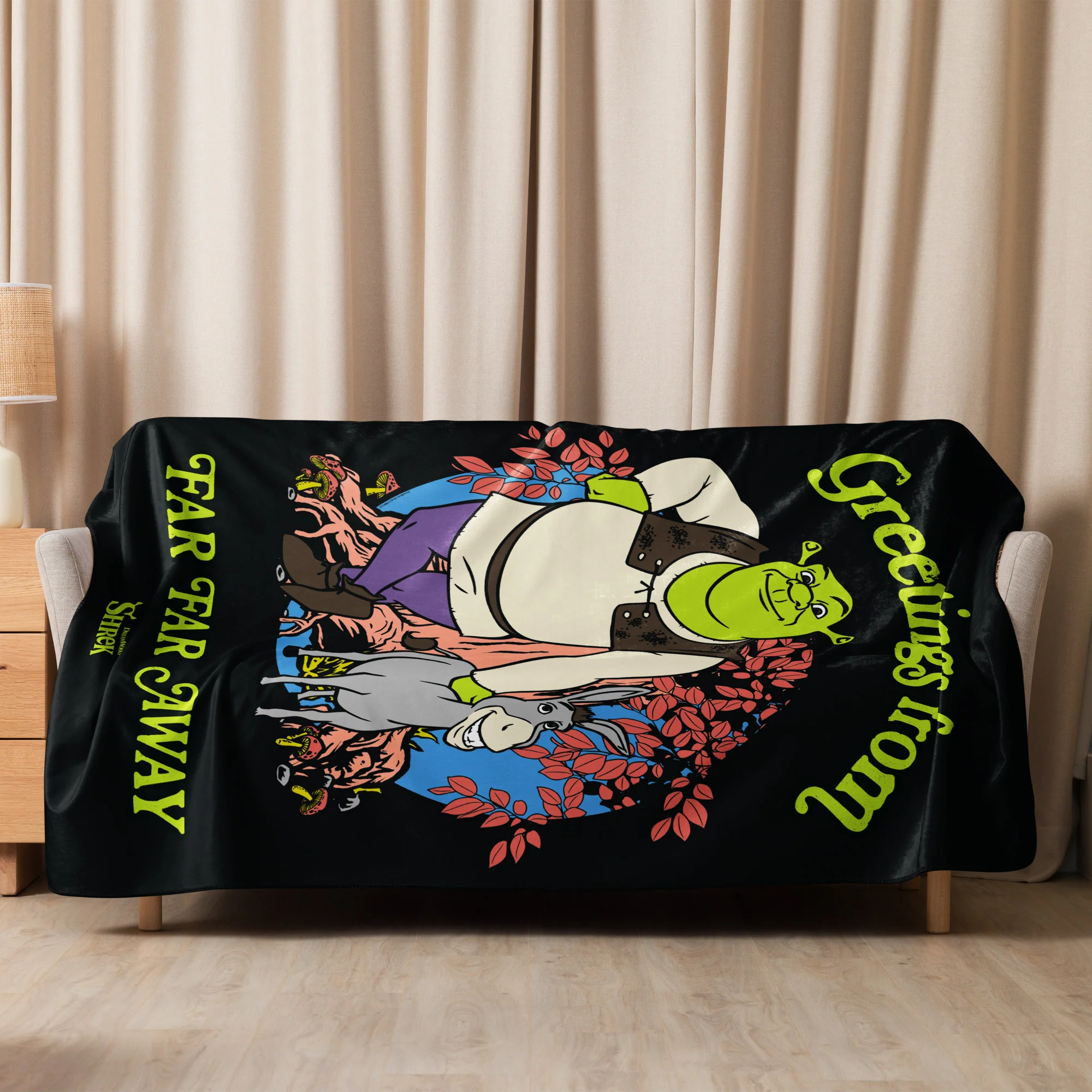 Shrek Greetings From Far Far Away Sherpa Blanket - Image 3