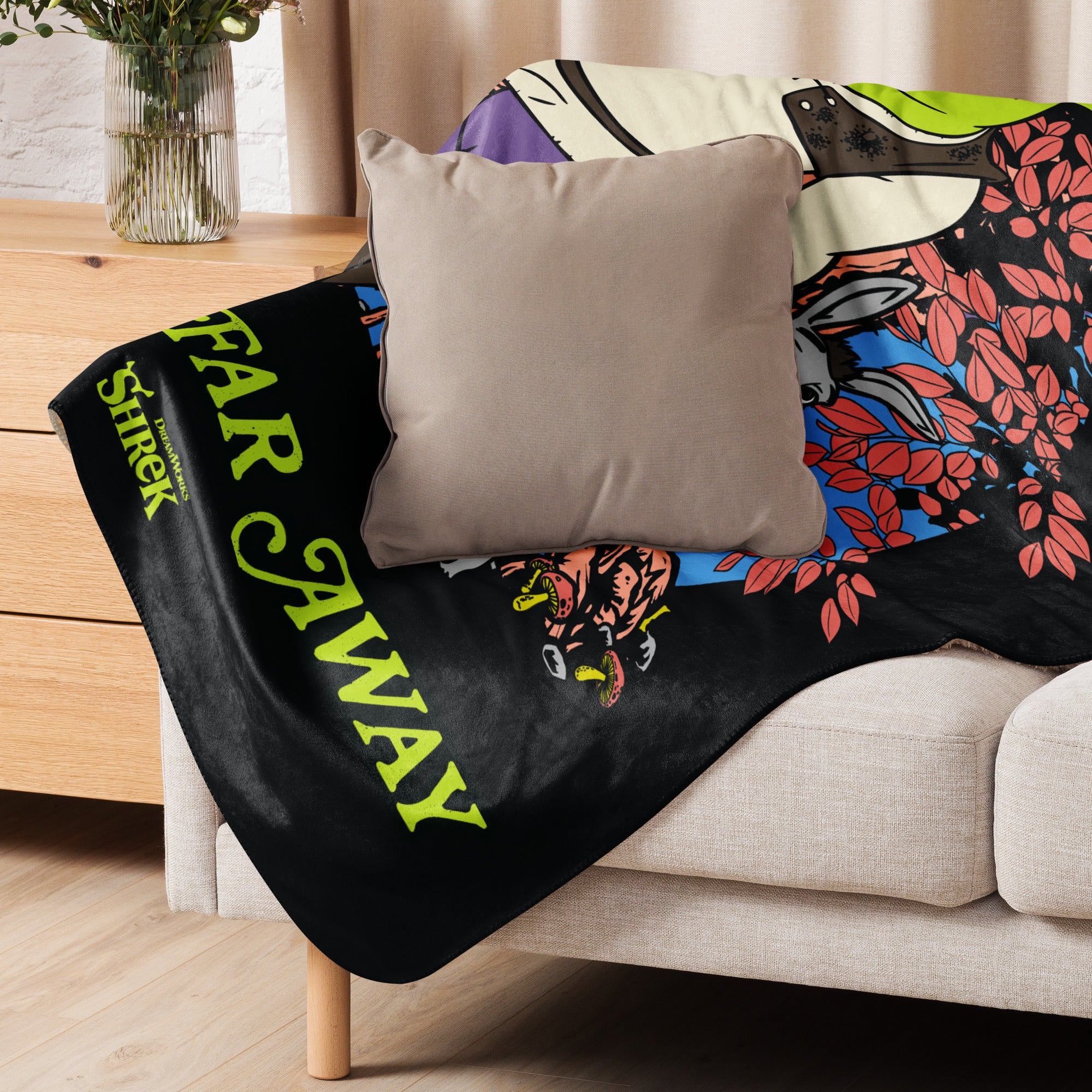 Shrek Greetings From Far Far Away Sherpa Blanket - Image 4