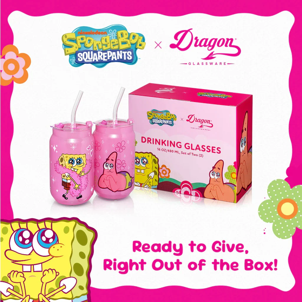 SpongeBob SquarePants Drinking Glasses - Pink - Image 4