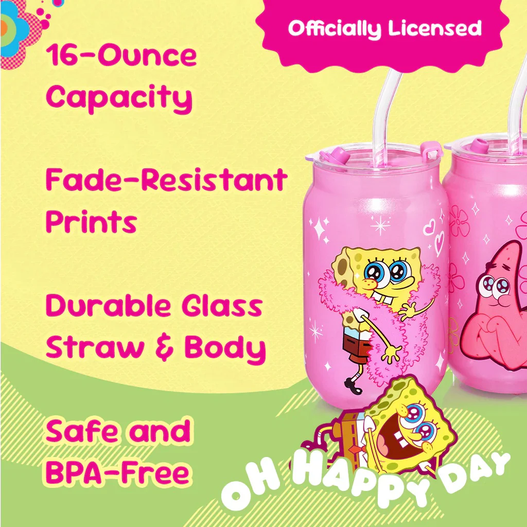 SpongeBob SquarePants Drinking Glasses - Pink - Image 5