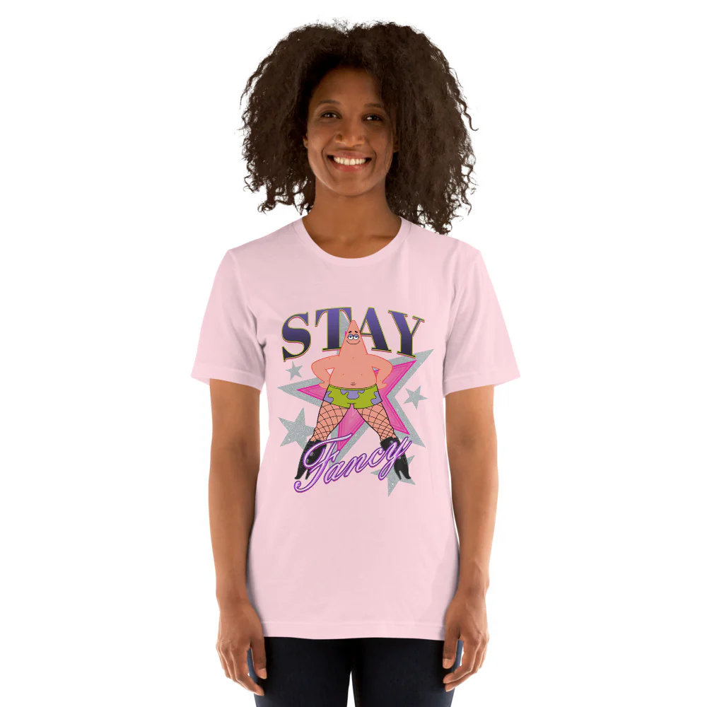SpongeBob SquarePants Patrick Fishnets Stay Fancy T-Shirt - Image 3