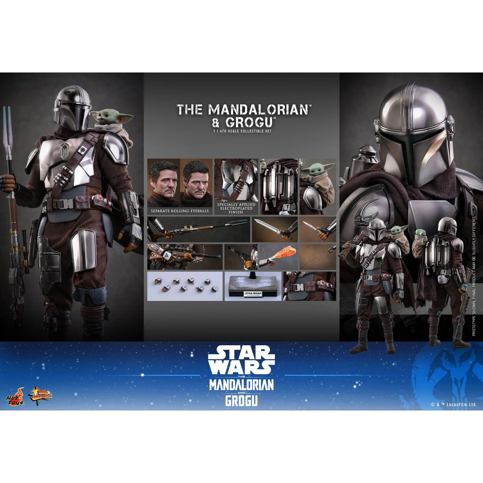 The Mandalorian™ & Grogu™ 1/6th Scale Figure Set - Image 7