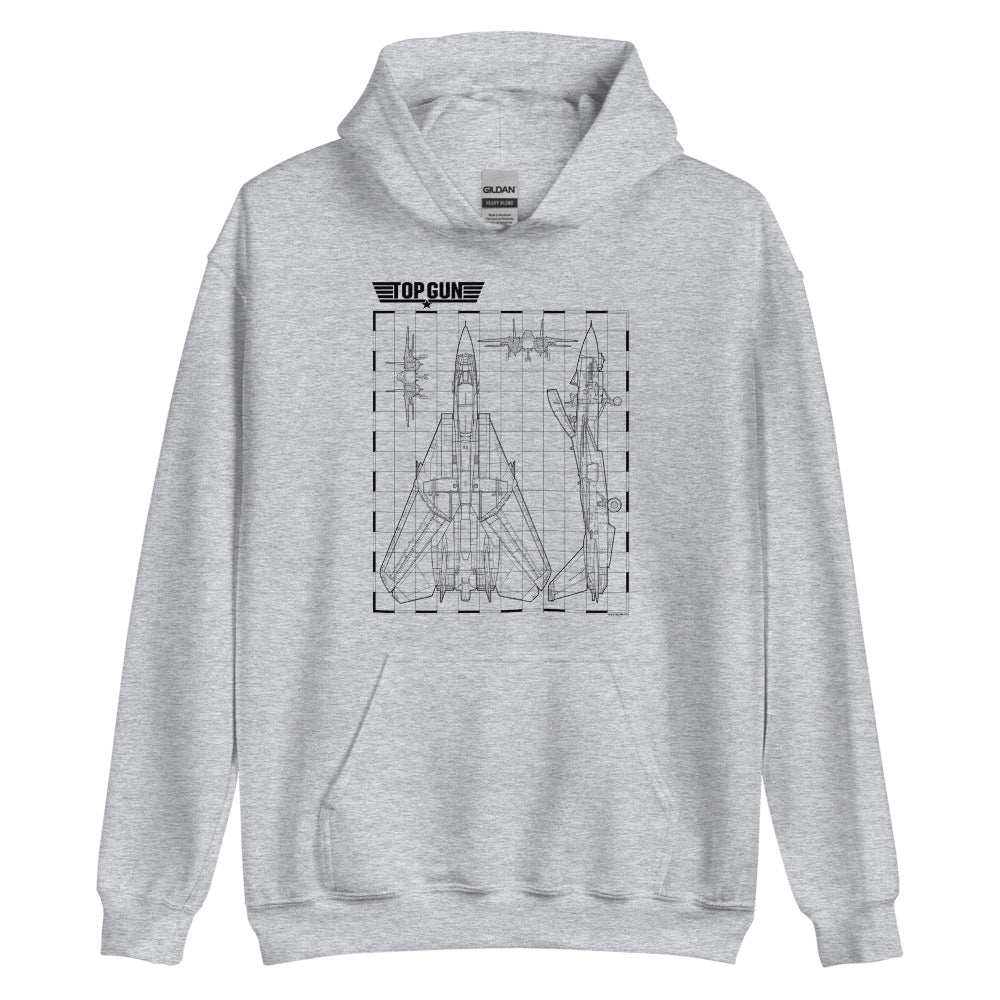 Top Gun Fighter Jet Schematics Hoodie - Image 3
