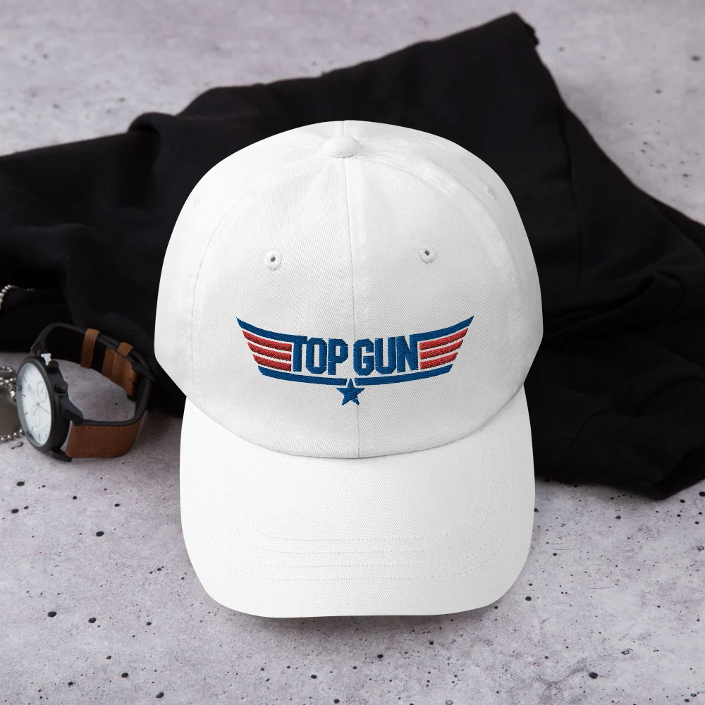 Top Gun Red & Blue Logo Classic Dad Hat - Image 3