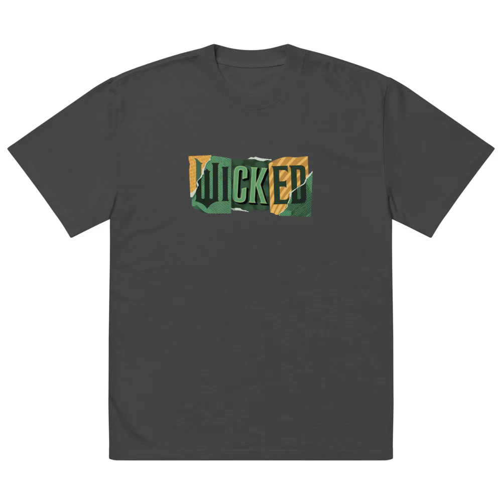Wicked: For Good Beware Oversized Faded T-Shirt - Image 2