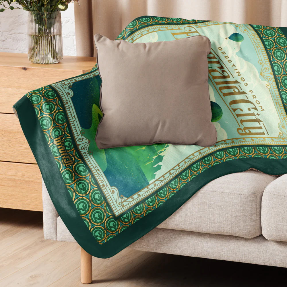 Wicked Greetings From Emerald City Sherpa Blanket - Image 3