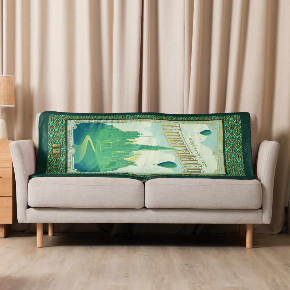 Wicked Greetings From Emerald City Sherpa Blanket - Image 4