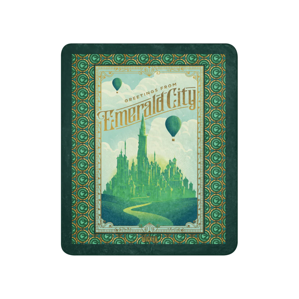 Wicked Greetings From Emerald City Sherpa Blanket - Image 5